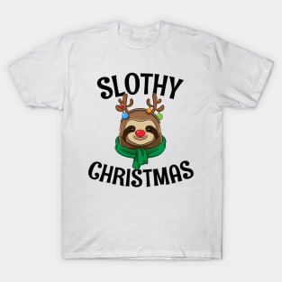 Gift For Sloth Lovers Slothy Christmas T-Shirt